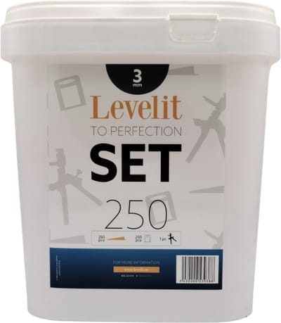 Levelit - Tegel Leveling starterskit - 3 mm - 250 stuks
