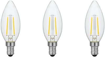 SPL E14 LED Lamp 2W Dimbaar - CRI 93 - Extra Warm Wit - 2500K - LED Filament Kaars C35 - Vervangt 16W - 3 Stuks