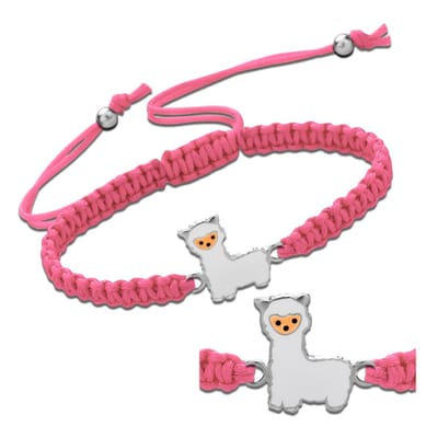 WeLoveSilver - meisjes armband - alpaca hanger - 925 zilver - 12 cm