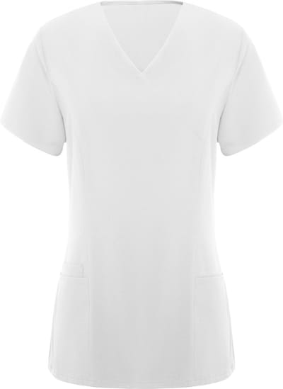Witte dameshes Ferox korte mouw voor hygiene beroepen (schoonheid, laboratorium, schoonmaak en voedsel) maat M