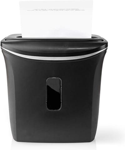 Nedis Papierversnipperaar – 6x A4 – Veiligheidsnorm DIN P-4 – 12L – 300W – Zwart