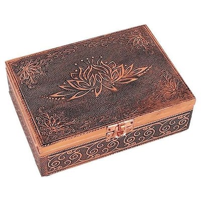 Zentana  Sieraden Kistje - Opbergen Box Juwelen - Sieraden Doos - Lotus Koper