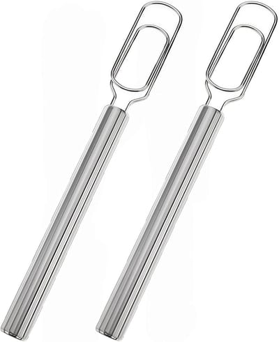 2-delige Roestvrijstalen Deegmixer Set - 11.8 Inch - Sourdough Spatel en Broodwhisk - Voor Pizza - Pastry en Broodbakken - Eenvoudig Schoon Te Maken - Zilver