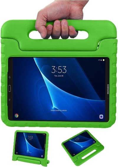 Hoesje - Geschikt voor Samsung Galaxy Tab A 10.1 (2019) - Kinderhoes Shockproof Bumper - Kidsproof Case - Tablethoes - Kinder Hoes Cover - Groen
