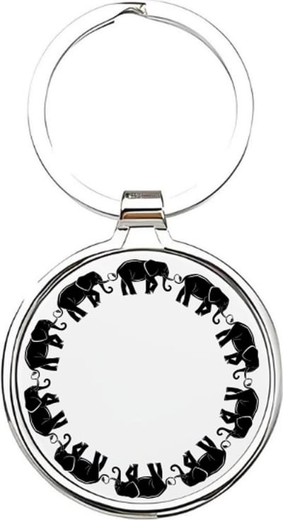 Akyol - olifanten Sleutelhanger - Olifant - dierenliefhebbers - olifantje - olli - safari - afrikaanse olifant - aziatische olifant - grijze olifant - mammoet - olifant met slachttanden - sleutelhanger voor kinderen - dierentuindieren - 4 x 7,5 CM
