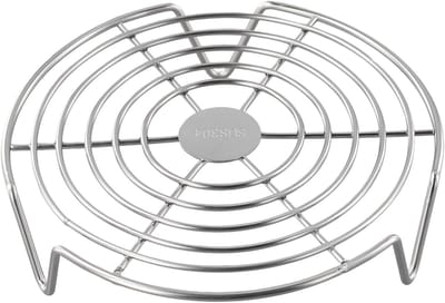 OIMG Ovenrooster - RVS Stoomrek - Magnetron Rek - Ronde Stoomrek - Grill Koelrek - Magnetron Rooster Rond - Multifunctionele Koken Stoomstandaard - voor Koken, Bakken, Braden - Kookgereedschap voor Heteluchtfriteuse - 16cm