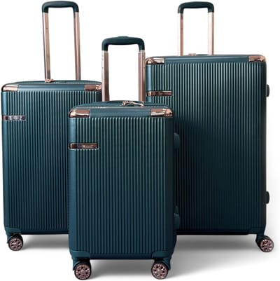 Koffer Set - Reisbagage Set - Vakantie Reizen - Lichtgewicht Duurzaam - 3 Delig 77cm - Donkergroen