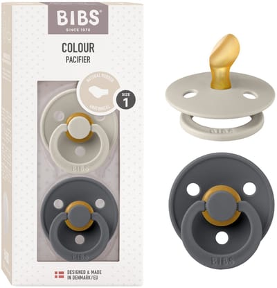 BIBS Colour Fopspeen - 0-6 mnd - 2-pack - Anatomisch - Sand/Iron
