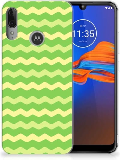 Motorola Moto E6 Plus TPU bumper Waves Green