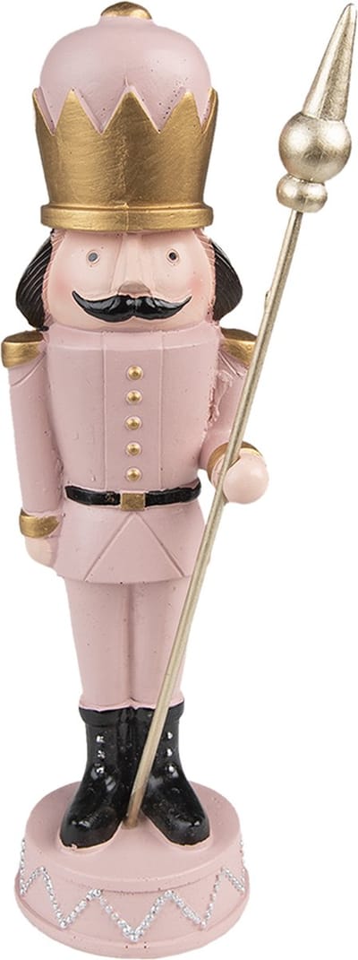 Clayre & Eef Kerstdecoratie Notenkraker 17 cm Roze Kunststof