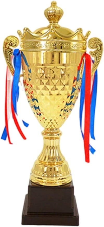 Gouden Trofee - Prijs Bokaal - Prestaties Vieren - Indrukwekkend Groot - 37 cm - Goud
