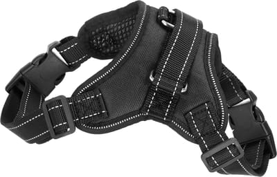 Springos Hondentuigje - Hondenharnas - Verstelbaar - Zwart - 36-55 KG