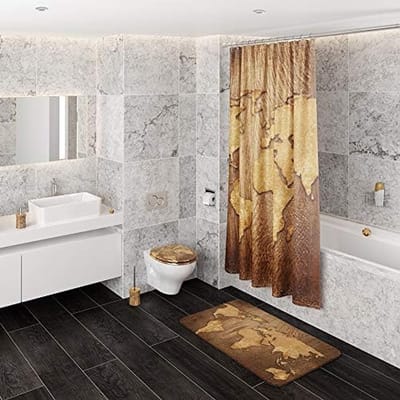 WC-bril - Toiletzitting - Badkamer Upgrade - Eenvoudige Montage - Stabiele Scharnieren - Wereldkaart Design
