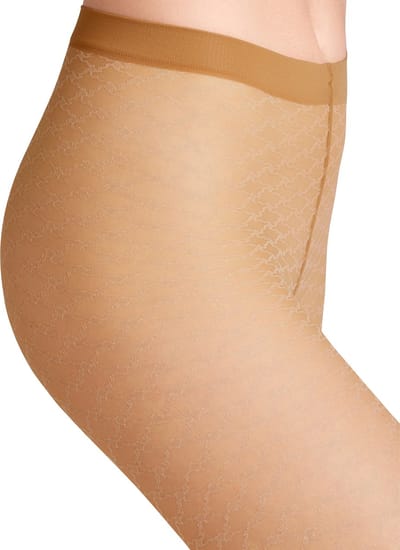 FALKE Old Fashioned gedessineerd materiaal transparent 20 DEN panty dames transparant - maat S