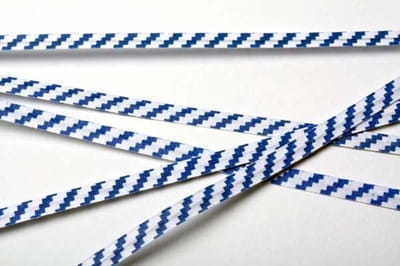 Bindstrips 10,2x0,4cm Papier Wit/Blauw gestreept (1000 stuks)
