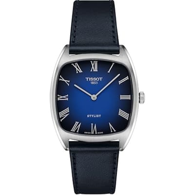 Tissot Leren Band Blauwe Wijzerplaat Heren Modehorloge T159.909.16.043.00 blauw