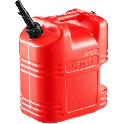 Bidon de carburant, 19 L, Réservoir d'essence avec bec verseur et échelle transparente, Débit maximal de 15 L/min, Sécurisé et étanche, Récipient plat portable pour fluides pour la plupart des voitures