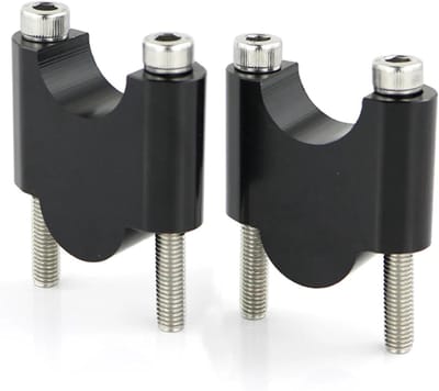 Motorfiets Stuurverhogers - Stuur Riser Klem - Comfortabeler Rijden - CNC Aluminium - 22mm 7/8" - Zwart