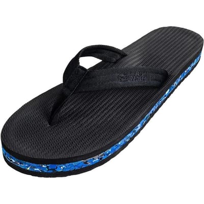 Sandale Indosol Black Shore   Tongs River Sole Reversole Flip Flops - Black Shore (W4-5) black