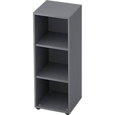 TOPAS LINE boekenkast, 3 OH, spaanplaat, B 400 x D 400 x H 1100 mm, grafiet