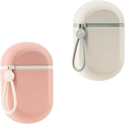 Reiszeepdoos met Deksel - Waterdichte en Lekvrije Zeephouder voor Camping, Gym en Badkamer - Set van 2 in Wit en Roze