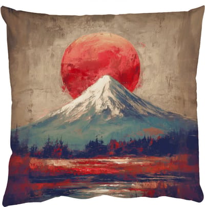 Sierkussens - Kussentjes Woonkamer - 50x50 cm - Bergtop - Sneeuw - Zon