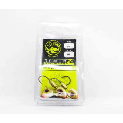 Tackle Tactics TT Demonz Jig Head 1/4 oz 1H 3/pack Golden Boy (7709) yellow