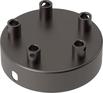 Calex plafondkap 5 snoeren Ø10 cm - parel zwart mat rond