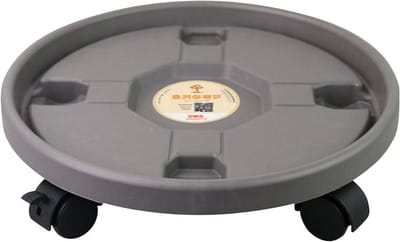 Plant Caddy - Bloempot Trolley - Planten Verplaatsen - Met Verstelbare Wielen - Tot 45 kg - Zwart