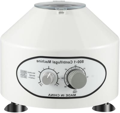 Laboratoriumcentrifuge - Tafelcentrifuge - Monster Scheiding - Stille Koolborstelmotor - 6x 20ml - Wit Grijs