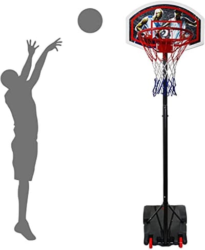 Best Sporting Basketbalkorf voor kinderen, premium 165-205 cm, verstelbare outdoor basketbalkorf, draagbare mandinstallaties voor beginners