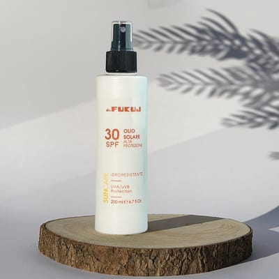 Dr Fukuj zonneolie voor lichaam - spf30 - hoge bescherming - waterdicht - geurvrij - 200ml
