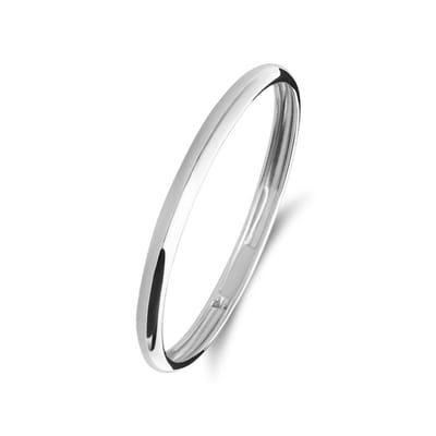 Lucardi Dames 14 Karaat witgouden ring - Ring - 14 Karaat Goud - Zilver - 17 / 53 mm