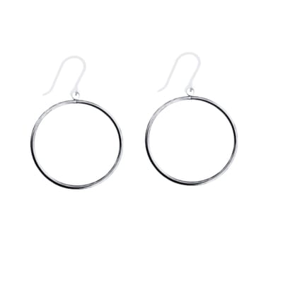 Allergievrij Oorringen -zilverkleur- 4.5 cm- Charme Bijoux