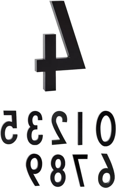 Huisnummer - Deur nummer - Huis identificatie - Arne Jacobsen ontwerp - 10cm hoog - Zwart