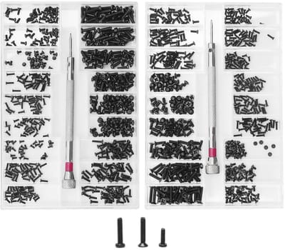 Mini-schroevenset 1000 stuks - Kleine micro-reparatieset voor horloges en brillen