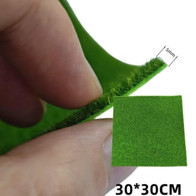 1/2 Pièces Projet DIY Figure Scène Accessoires de Maquette Ferroviaire Tapis d'Herbe Carré 15/30cm Épaisseur 3mm 5mm 8mm Moquette Gazon Artificiel black