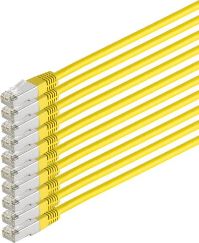 Patchkabel cat 6 S/FTP PIMF HF VE10 gelb 0,5m