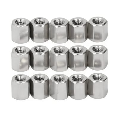 Dailygoods- Koppelingsmoeren M4 x 0,7 - Zeskantige Wartelmoeren - Roestvrij Staal 304 - 20 Stuks - Binnen/Buiten Gebruik - Lengte 10 mm