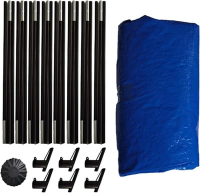 Trampolinehoes Rond - Buitenhoes Beschermhoes - Trampoline Beschermen - Waterdicht UV-bestendig - 14FT - Zwart