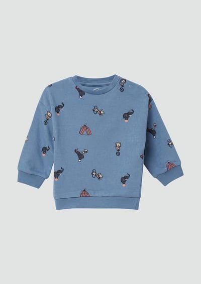 s.Oliver - others - Sweatshirt met all-over print in gestructureerde jersey