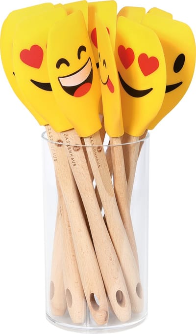 Deegschraper Smiley 30,5cm beukenhout