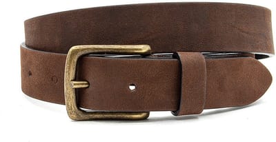 Leren kinder riem bruin nubuck - 3 cm breed - Leer - Jeans riem - Stoer - Maat 60
