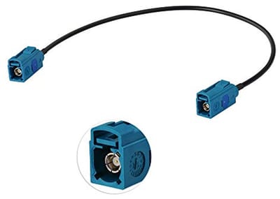 Fakra Z Kabel Adapter Vrouw-Vrouw Autoradio Verlengkabel 1ft 30cm voor DAB Antenne GPS Antenne
