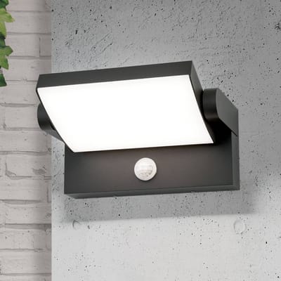 ORION LED buiten wandlamp Ginger, sensor, antraciet, IP54