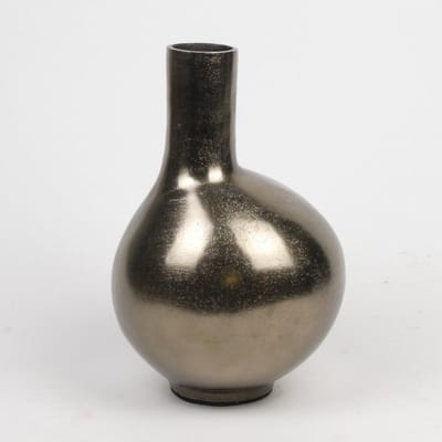 Tuitvaas aluminium Antiek Nikkel 19x19x26cm
