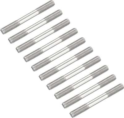 Dailygoods - Dubbelzijdige Penschroeven M6 50 mm 20 Stuks Roestvrij Staal voor Huishoudelijk Onderhoud