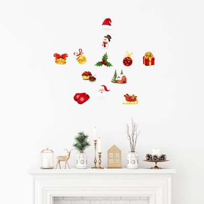 Kerststickers, de vreugde van Kerstmis - zelfklevende kerststickers - feestversiering - 100x130cm