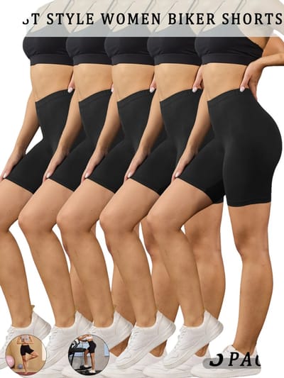 Livano Biker Short Dames - Korte Legging - Lange Onderbroek - Bikershort - Met Pijpjes - 5 Pcs - Zwart - Maat XS
