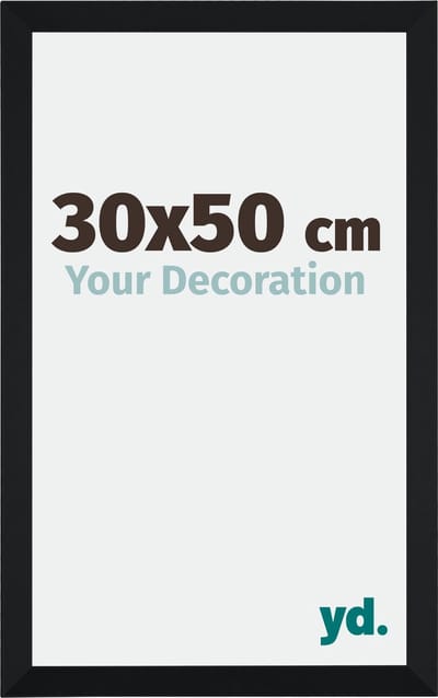 Your Decoration - Fotolijst 30x50 cm - MDF - Zwart Mat - Catania